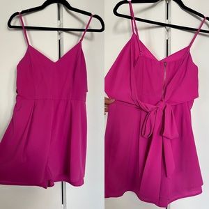 Hot pink romper